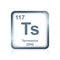 Chemical element tennessine from the Periodic Table