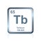 Chemical element terbium from the Periodic Table