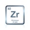 Chemical element zirconium from the Periodic Table