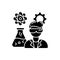 Chemical engineer black glyph icon