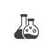 Chemical Experiment flasks vector icon