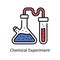 Chemical Experiment Vector Fill outline Icon Design illustration.