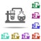 chemical, flaks icon. Elements of Genetics and bioenginnering in multi color style icons. Simple icon for websites, web design,