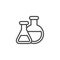 Chemical flasks outline icon