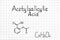 Chemical formula of Acetylsalicylic Acid.