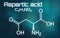 Chemical formula of Aspartic acid on a futuristic background