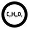 Chemical formula C21H30O2 Cannabidiol CBD Phytocannabinoid marijuana pot grass hemp cannabis molecule icon in circle round black