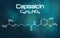 Chemical formula of Capsaicin on a futuristic background