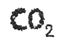 Chemical formula of carbon dioxide pieces