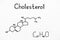 Chemical formula of Cholesterol.