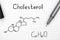 Chemical formula of Cholesterol with black pen.