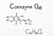 Chemical formula of Coenzyme Q10.