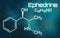 Chemical formula of Ephedrine on a futuristic background