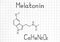 Chemical formula of Melatonin