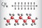 Chemical formula and molecule model of Heptane C7H16