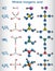 Chemical formula and molecule model mineral inorganic acid. Hydrochloric acid (HCL), Sulfuric acid (H2SO4), Nitric acid (HNO3), C