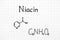 Chemical formula of Niacin.