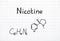 Chemical formula of Nicotine.