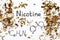 Chemical formula of Nicotine with spilled tobacco