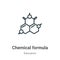 Chemical formula outline vector icon. Thin line black chemical formula icon, flat vector simple element illustration from editable