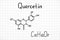 Chemical formula of Quercetin.