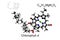 Chemical formula, skeletal formula, and 3D ball-and-stick model of the pigment chlorophyll d