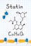 Chemical formula of Statin with some pills