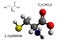 Chemical formula, structural formula and 3D ball-and-stick model of cysteine