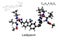 Chemical formula, structural formula and 3D ball-and-stick model of ledipasvir