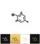 Chemical formula structure vector icon