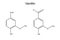 Chemical formula of vanillin molecule (flavor enhancer)
