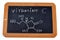 Chemical Formula of Vitamin C in French on a School Slate