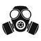 Chemical gas mask icon, simple style