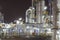 Chemical industrial plant in night time