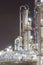 Chemical industrial plant in night time