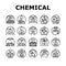 Chemical Industry Production Icons Set Vector