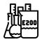 chemical inventory food additives line icon vector illustration