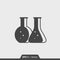 Chemical laboratory bulbs icon for web and mobile