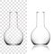 Chemical Laboratory Glassware Or Beaker. Glass Equipment Empty Clear Test Tube