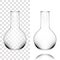 Chemical Laboratory Glassware Or Beaker. Glass Equipment Empty Clear Test Tube