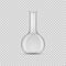 Chemical Laboratory Glassware Or Beaker isolated on transparent background. Vector illustration