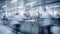 Chemical laboratory with people motion blur view , created with Generative AI technology