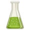 Chemical laboratory transparent flask