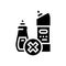 chemical liquid prohibition children glyph icon vector illustration