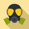 Chemical mask icon, flat style