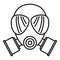 Chemical mask icon, outline style