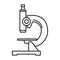 Chemical microscope icon, outline style