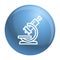 Chemical microscope icon, outline style