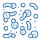 Chemical Microscope Microorganisms doodle icon hand drawn illustration