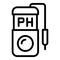 Chemical ph meter icon, outline style